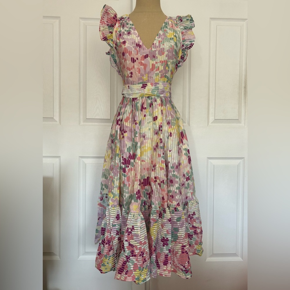 (NWOT) kate spade - Painted Petals Burnout Midi Dress